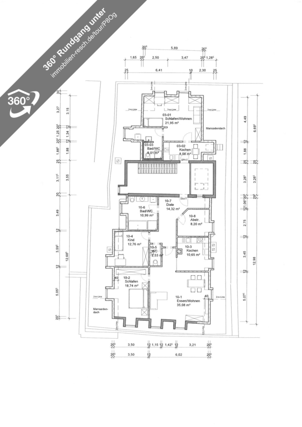 Passau - Ortspitze Passau – Zwei Eigentumswohnungen zum Entkernen, Sanieren und Ausbauen mit freiem Innblick